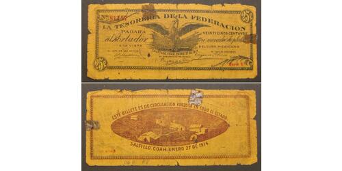 25 Centavo United Mexican States (1867 - )  