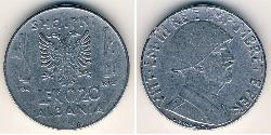 0.2 Lek Albanian Kingdom (1939-1943) Acciaio Vittorio Emanuele III d