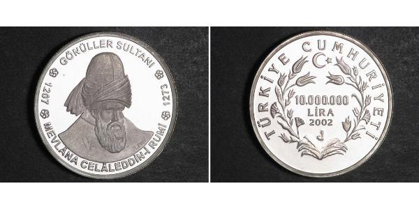 10000000 Lira Turquie (1923 - ) Argent 
