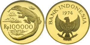 100000 Rupia indonesiana Indonesia Oro 