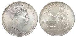 100000 Лей Королівство Румунія (1881-1947) Срібло Michael I of Romania