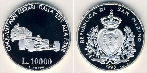 10000 Lira Saint-Marin Argent 