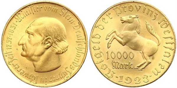 10000 Mark Alemania Latón 