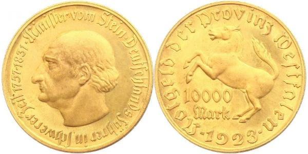 10000 Mark Deutschland Messing 