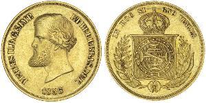 10000 Reis Empire of Brazil (1822-1889) Gold 