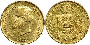 10000 Reis Empire of Brazil (1822-1889) Gold 