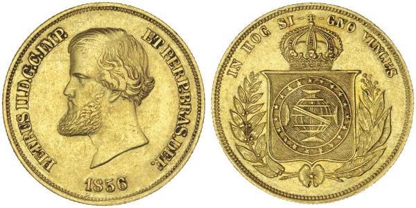 10000 Reis Empire of Brazil (1822-1889) Gold 