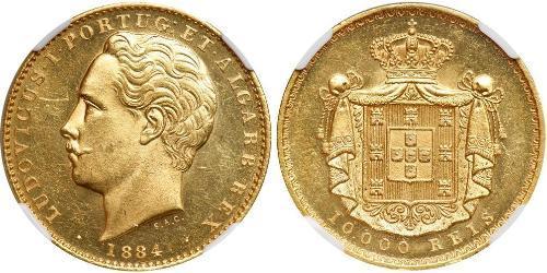 10000 Reis Kingdom of Portugal (1139-1910) Gold Luís I of Portugal (1838 - 1889)