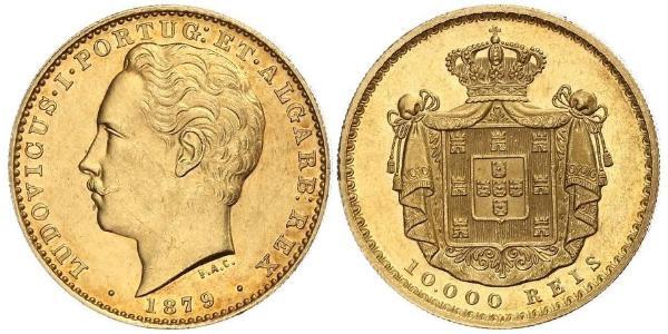 10000 Reis Kingdom of Portugal (1139-1910) Gold Luís I of Portugal (1838 - 1889)