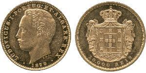 10000 Reis Royaume de Portugal (1139-1910) Or Louis Ier de Portugal (1838 - 1889)