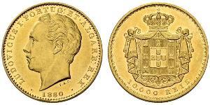 10000 Reis Regno del Portogallo (1139-1910) Oro Luigi del Portogallo (1838 - 1889)