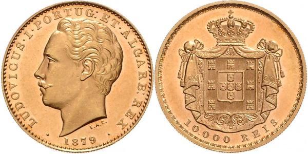 10000 Reis Regno del Portogallo (1139-1910) Oro Luigi del Portogallo (1838 - 1889)