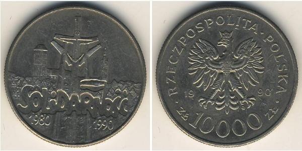 10000 Zloty República Popular de Polonia (1952-1990) Níquel/Cobre 