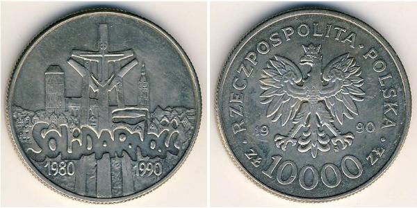 10000 Zloty República Popular de Polonia (1952-1990) Níquel/Cobre 