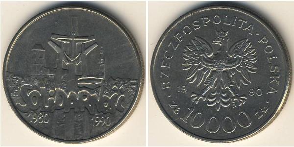 10000 Zloty República Popular de Polonia (1952-1990) Níquel/Cobre 