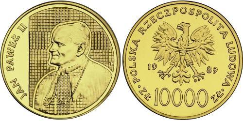 10000 Zloty Repubblica Popolare di Polonia (1952-1990) Oro Pope John Paul II (1920 - 2005)