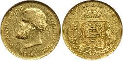10000 Рейс Бразильська імперія (1822-1889) Золото 