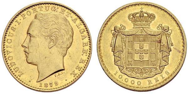 10000 Рейс Королевство Португалия (1139-1910) Золото Луиш I (1838 - 1889)
