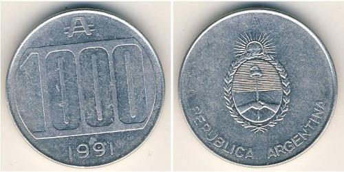 1000 Austral Argentina (1861 - ) Alluminio 