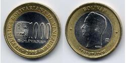 1000 Bolivar Venezuela Bimetal 
