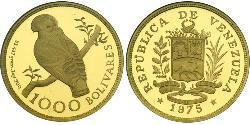 1000 Bolivar Venezuela Gold 