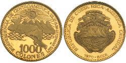 1000 Colon Costa Rica Gold 