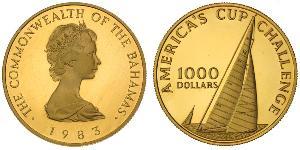 1000 Dollar Bahamas Gold Elizabeth II (1926-2022)