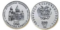 1000 Dram Armenia (1991 - ) Silver 