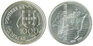 1000 Escudo République portugaise (1975 - ) Argent 