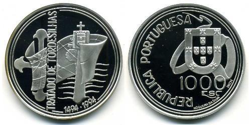 1000 Escudo République portugaise (1975 - ) Argent 