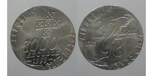 1000 Escudo Portogallo (1975 - ) Argento 