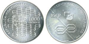 1000 Escudo Portogallo (1975 - ) Argento 