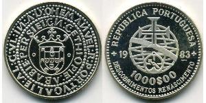 1000 Escudo Portogallo (1975 - ) Argento 