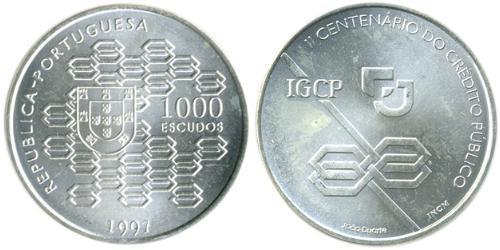 1000 Escudo Portogallo (1975 - ) Argento 