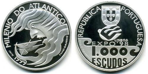 1000 Escudo Portogallo (1975 - ) Argento 