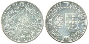 1000 Escudo Portugal Plata 