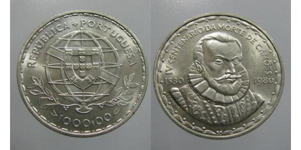 1000 Escudo Republica Portuguesa (1975 - ) Silber 