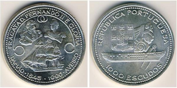 1000 Escudo Republica Portuguesa (1975 - ) Silber 
