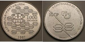 1000 Escudo Portuguese Republic (1975 - ) Silver 