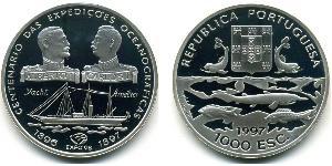 1000 Escudo 葡萄牙 銀 