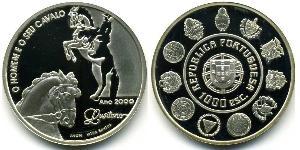 1000 Escudo 葡萄牙 銀 
