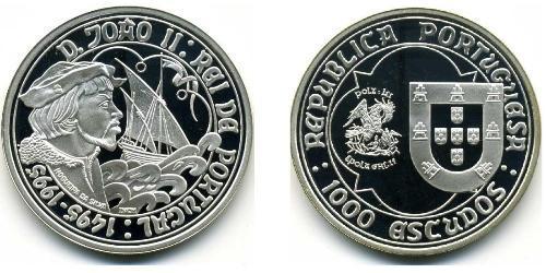 1000 Escudo 葡萄牙 銀 