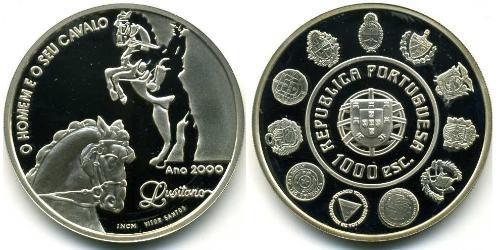 1000 Escudo 葡萄牙 銀 