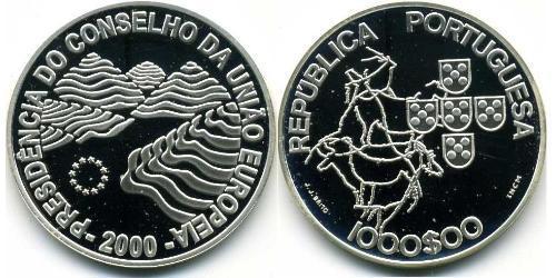 1000 Escudo 葡萄牙 銀 