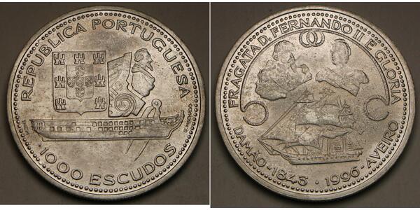 1000 Escudo 葡萄牙 銀 
