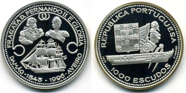 1000 Escudo 葡萄牙 銀 