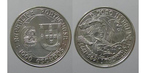 1000 Escudo 葡萄牙 銀 
