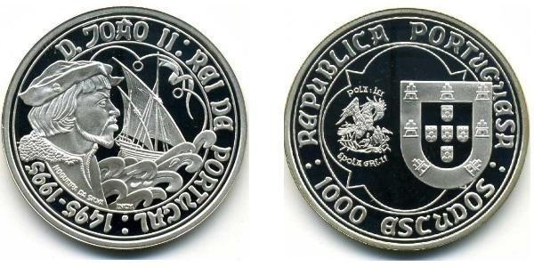 1000 Escudo 葡萄牙 銀 