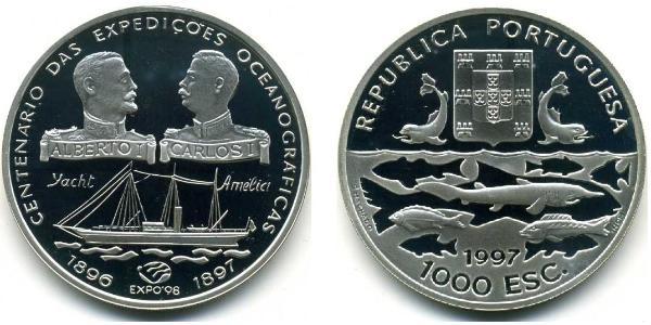 1000 Escudo 葡萄牙 銀 