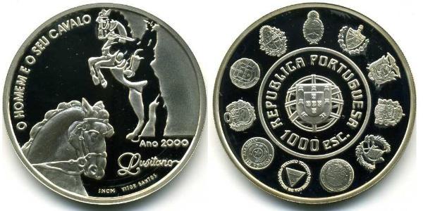 1000 Escudo 葡萄牙 銀 